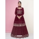 Maroon Designer Wedding Wear Real Georgette Wedding Suit