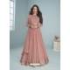 Dusty Pink Designer Wedding Wear Real Georgette Anarkali Suit