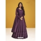 Purple Designer Wedding Wear Premium Silk Anarkali Suit