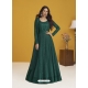 Dark Green Designer Wedding Wear Premium Silk Anarkali Suit