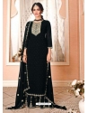 Black Designer Wedding Wear Pure Georgette Palazzo Suit