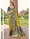 Corn Designer Silk Wedding Wear Sari