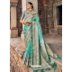 Aqua Mint Designer Silk Wedding Wear Sari