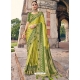 Parrot Green Designer Silk Wedding Wear Sari