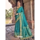 Blue Designer Silk Wedding Wear Sari
