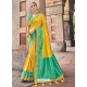 Yellow Designer Silk Wedding Wear Sari