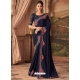 Navy Blue Designer Soft Silk Wedding Wear Sari