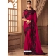 Medium Violet Designer Soft Silk Wedding Wear Sari