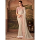 Light Beige Designer Soft Silk Wedding Wear Sari