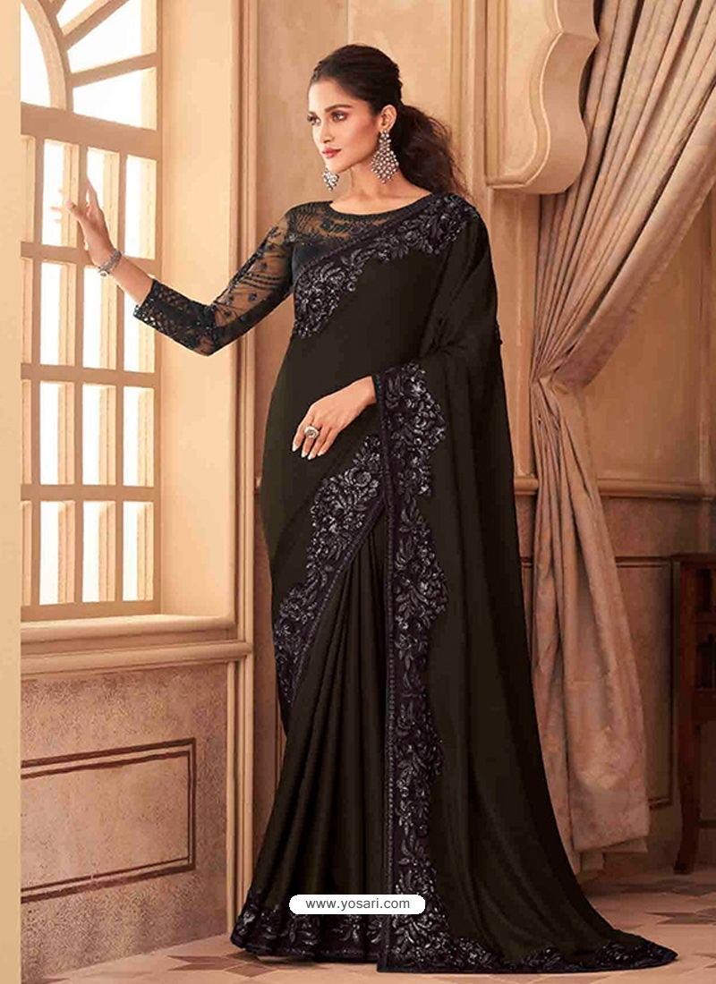 Buy Black color fancy designer party wear saree in UK, USA and Canada-sgquangbinhtourist.com.vn