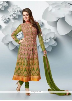 Charismatic Green Embroidery Work Anarkali Suits