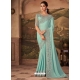 Sky Blue Designer Soft Silk Wedding Wear Sari