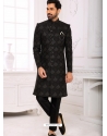 Black Premium Designer Indo Western Sherwani