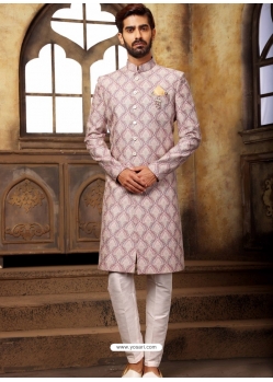 Dusty Pink Premium Designer Indo Western Sherwani