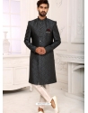 Dark Grey Premium Designer Indo Western Sherwani