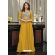 Yellow Readymade Designer Wedding Wear Georgette Anarkali Suit