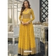 Yellow Readymade Designer Wedding Wear Georgette Anarkali Suit