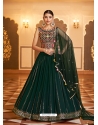 Dark Green Designer Wedding Wear Lehenga Choli