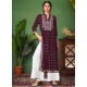 Deep Wine Readymade Designer Wedding Wear Heavy Pure Rayon Palazzo Suit