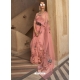 Light Orange Designer Organza Net Wedding Wear Sari
