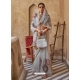Silver Designer Organza Net Wedding Wear Sari