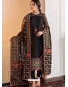 Black Designer Georgette Embroidered Churidar Salwar Suit