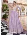 Mauve Readymade Designer Wedding Wear Anarkali Suit