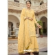 Light Yellow Readymade Designer Party Wear Faux Georgette Sharara Suit