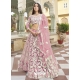 Pink Designer Wedding Wear Heavy Butterfly Net Lehenga Choli