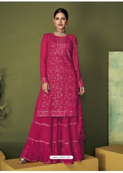 Rani Designer Party Wear Faux Georgette Sharara Suit