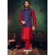 Tomato Red Exclusive Readymade Silk Kurta Pajama With Jacket