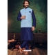 Royal Blue Exclusive Readymade Silk Kurta Pajama With Jacket