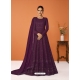 Purple Designer Wedding Wear Georgette Anarkali Suit
