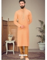 Light Orange Exclusive Designer Readymade Kurta Pajama