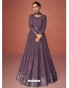 Lavender Readymade Designer Wedding Wear Real Georgette Anarkali Suit