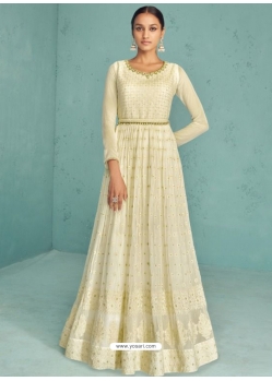 Pista Green Readymade Designer Wedding Wear Real Georgette Anarkali Suit