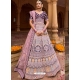 Pink Designer Wedding Wear Velvet Lehenga Choli