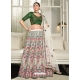 Off White Designer Wedding Wear Silk Lehenga Choli