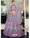 Mauve Designer Wedding Wear Silk Lehenga Choli