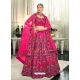 Fuchsia Designer Wedding Wear Silk Lehenga Choli