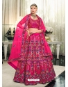 Fuchsia Designer Wedding Wear Silk Lehenga Choli