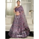 Lavender Designer Wedding Wear Silk Lehenga Choli