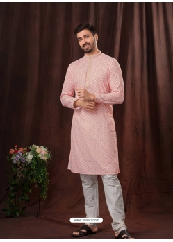 Pink Exclusive Designer Readymade Kurta Pajama