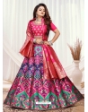 Fuchsia Designer Wedding Wear Banarasi Meenakari Lehenga Choli