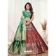 Jade Green Designer Wedding Wear Banarasi Meenakari Lehenga Choli