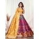 Yellow Designer Wedding Wear Banarasi Meenakari Lehenga Choli