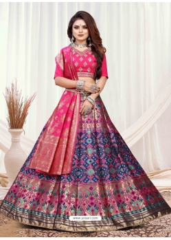 Rani Designer Wedding Wear Banarasi Meenakari Lehenga Choli