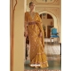 Mustard Designer Wedding Wear Smooth Silk Sari