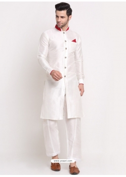White Exclusive Designer Readymade Kurta Pajama