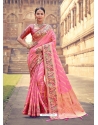 Pink Designer Silk Saree